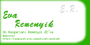 eva remenyik business card